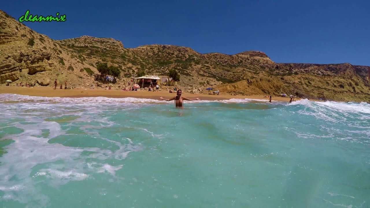 Greece Crete AMAZING and Wild Red Beach (Kokkini Ammos)