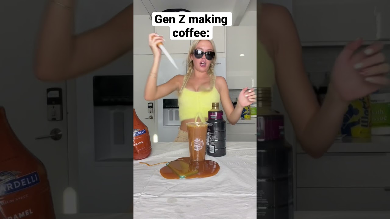 Gen Z making coffee: #shorts