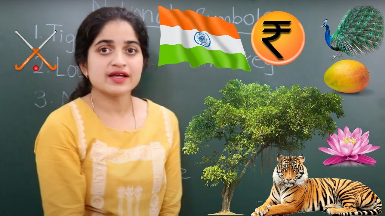 National Symbols of India for Kindergarten | national Fruit, Flower, Flag, Bird, Animal, Game