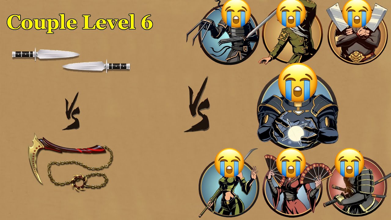 Shadow Fight 2 || Weapon Couple Level 6 vs All Bosses 「iOS/Android Gameplay」
