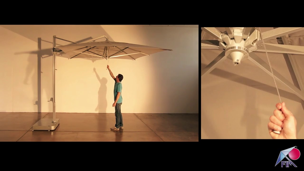 FIM - Rodi retractable side post umbrella - How to use