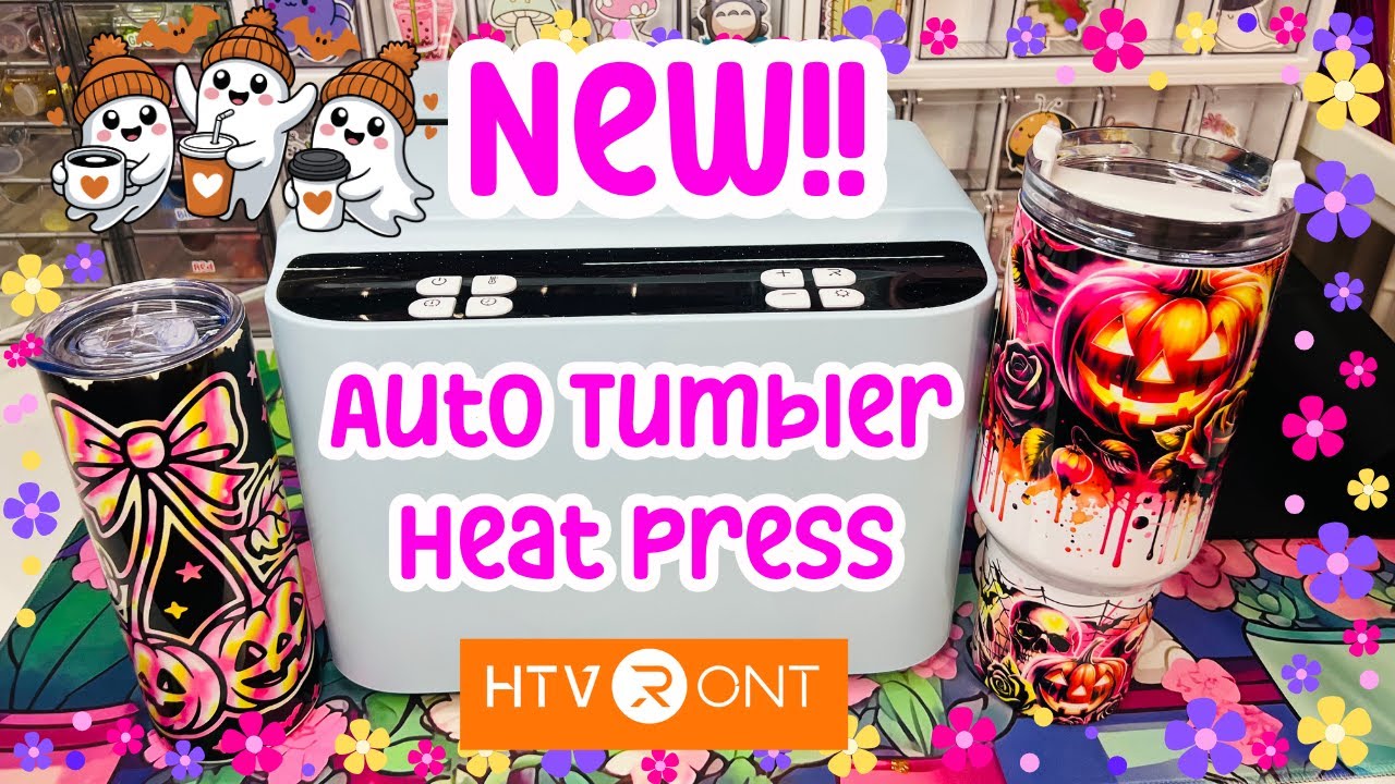NEW!! HTVRONT  A200 AUTO TUMBLER HEAT PRESS | UNBOXING & FULL REVIEW | 2025 🎃