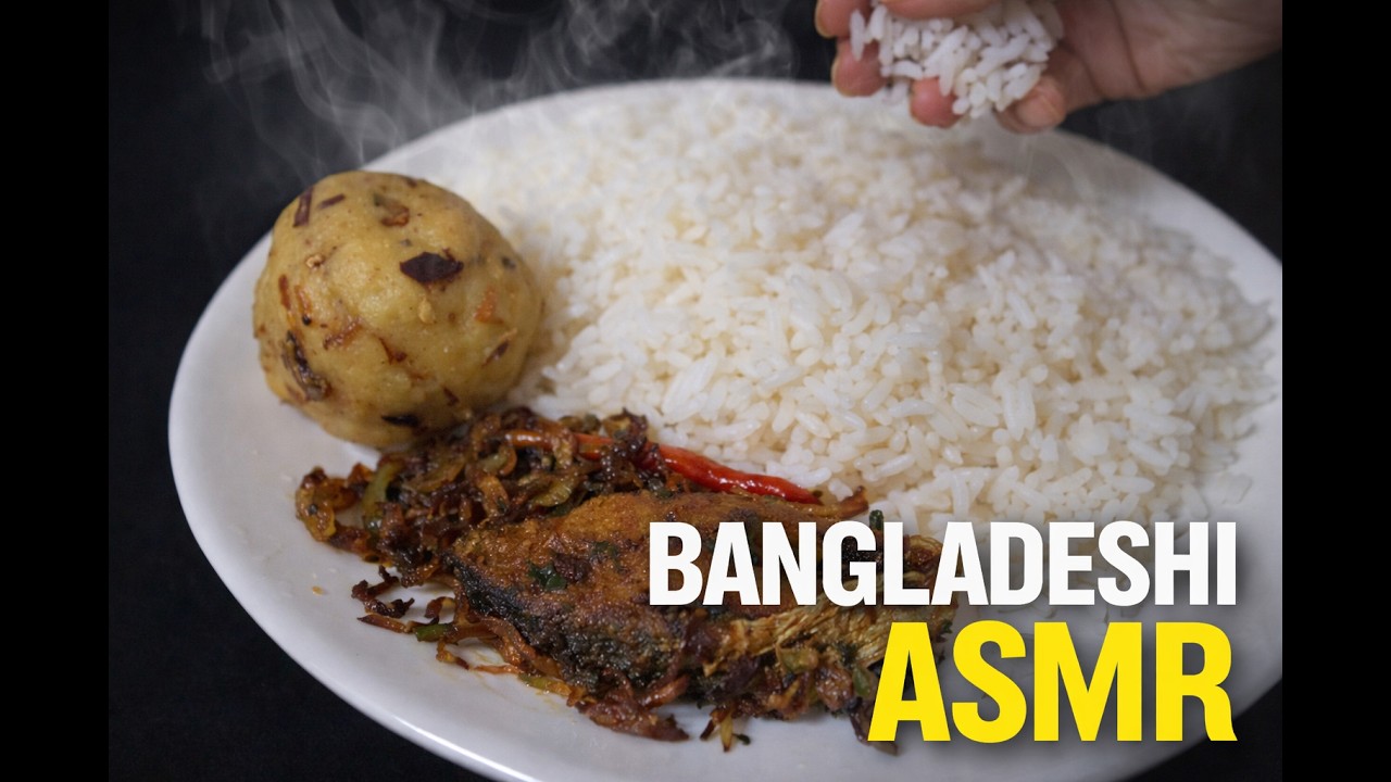 Rice, Hilsha Fish, Varta & Dal | Authentic Bangladeshi Lunch ASMR