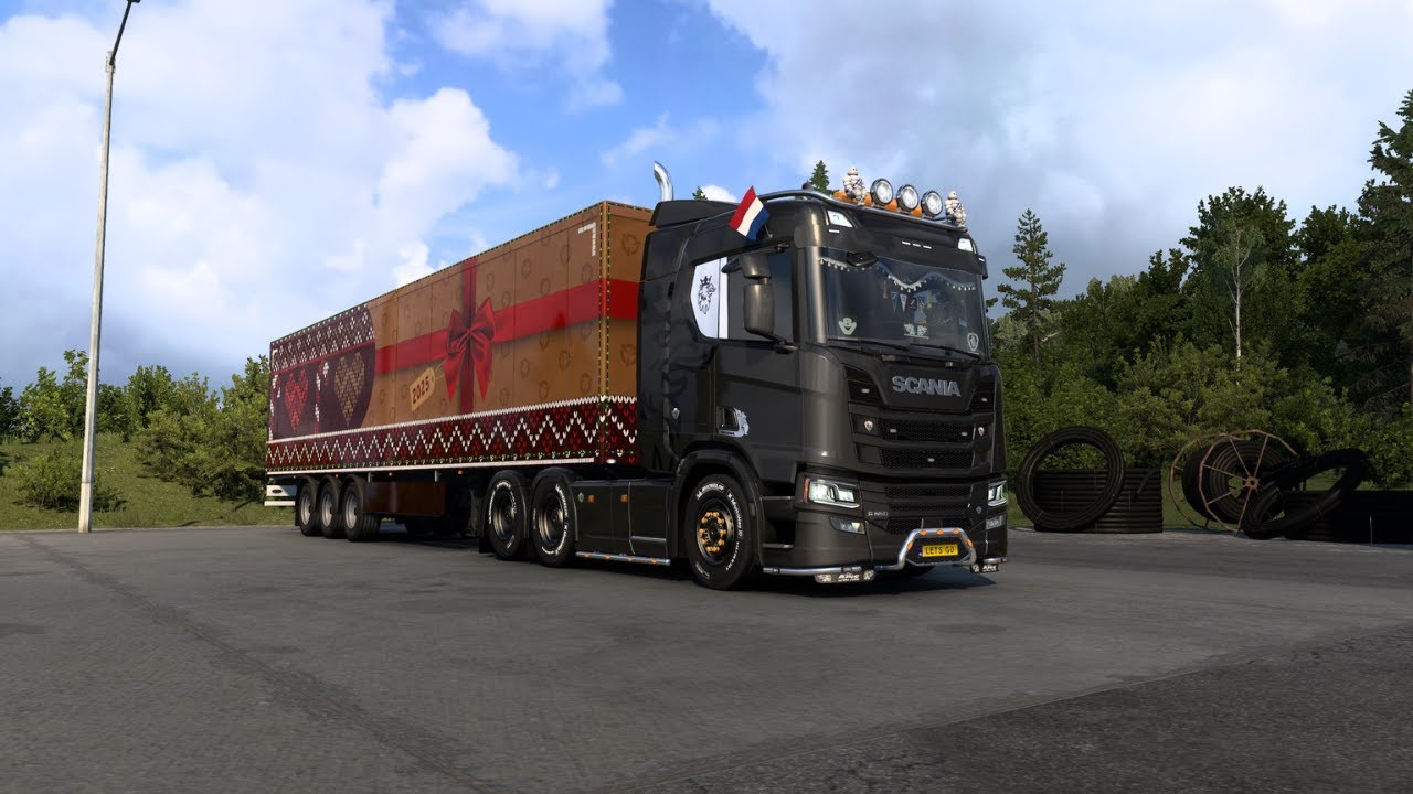 Scania R650 V8 first time in the snow