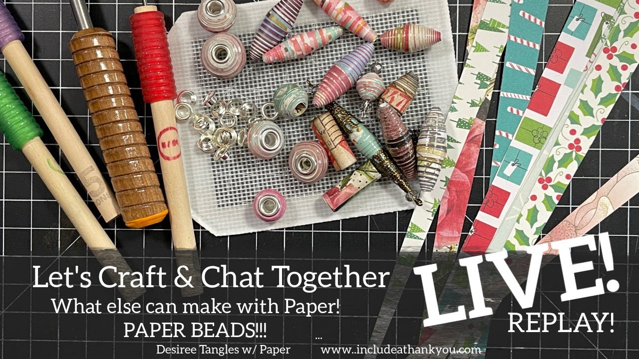 LIVE Replay! Another Way to Use Paper! - Let's Make Some Paper Beads!