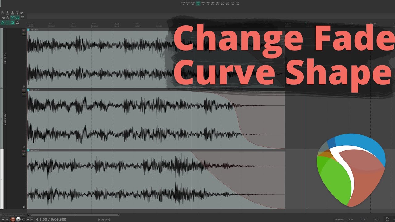 Reaper - Change the Fade Curve Shape
