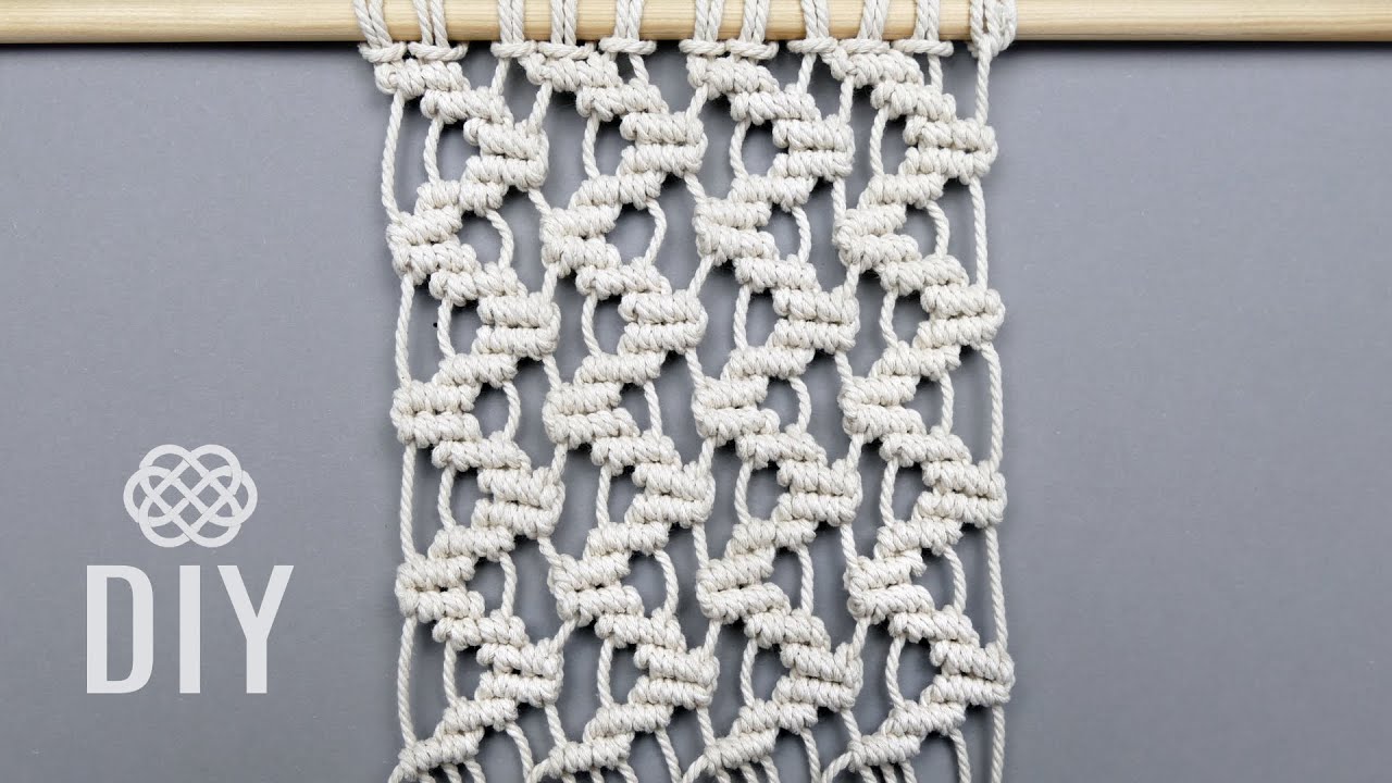 DIY Wavy Macrame Zig Zag Pattern using Double Half Hitch Knots