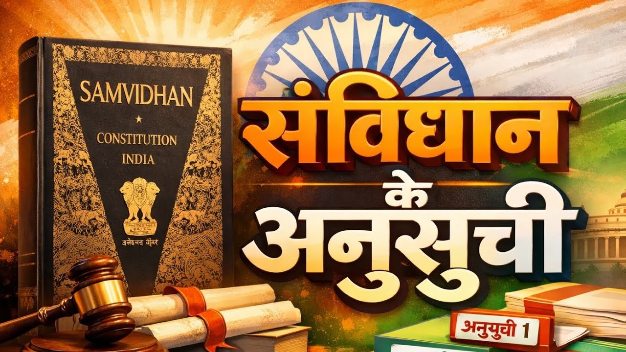 संविधान की अनुसूचियाँ आसान भाषा में|Sanvidhan ki Anusuchi | Polity GK For class 10th ,12th, all exam