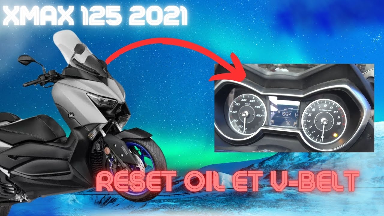 YAMAHA XMAX 125 с 2021 года. СБРОС МАСЛА И КЛИНОВОГО РЕМНЯ