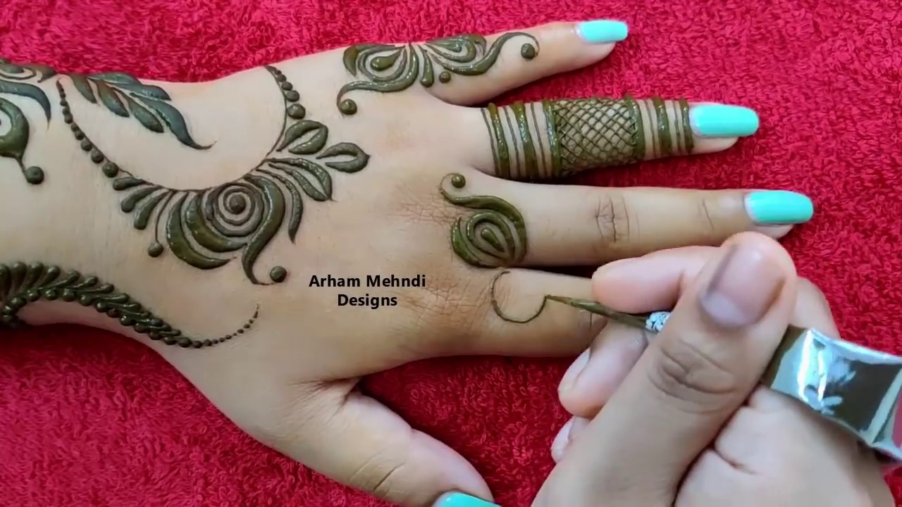 New Beautiful Stylish Mehndi Design for Hand || Karwachauth Special Mehndi || Arham Mehndi Designs