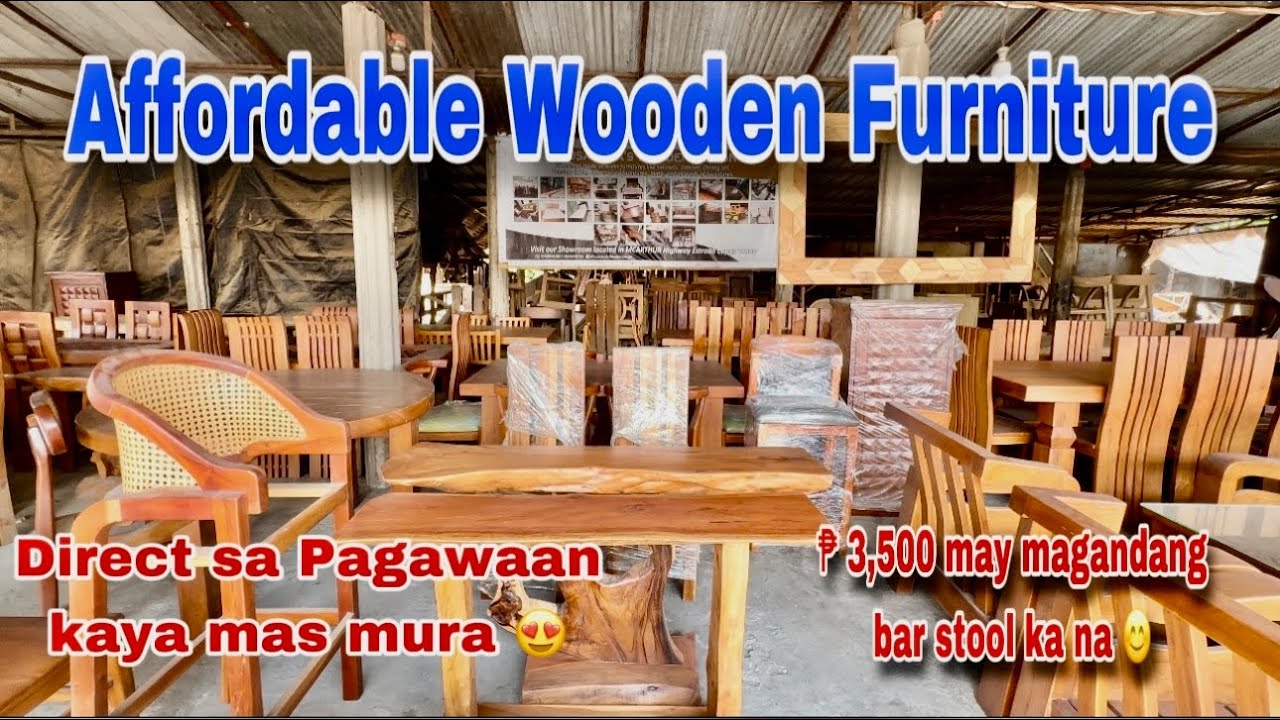 Mura ng Mga wooden furniture dito, available ang mga dining set , pintuan , Bar chair at sala set