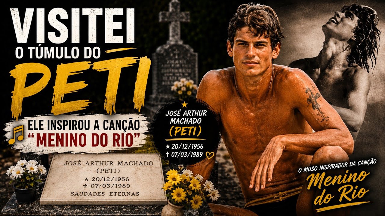 Túmulo e homenagem a Peti (José Arthur Machado), inspirador da música 