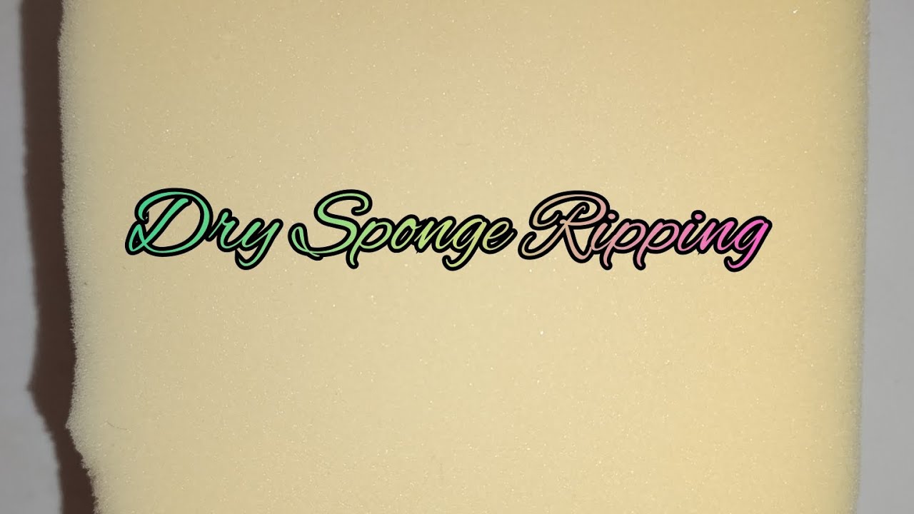 ASMR • Dry Sponge Ripping • 🧽#asmr #sponge #dry #ripping 