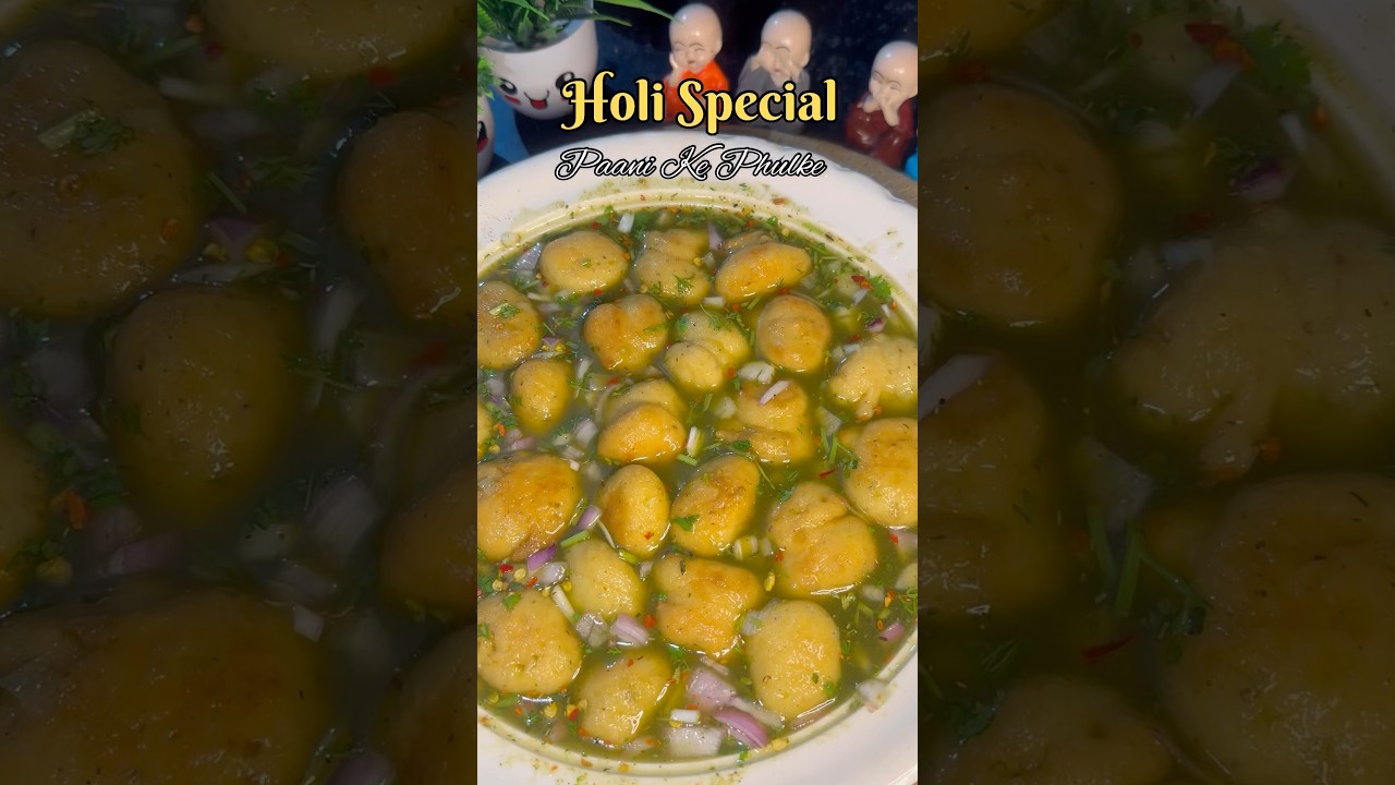 Holi Special Paani ke Phulke🌈😍| Tangy, Spicy & Super Refreshing #shorts #holi #spicy #holispecial