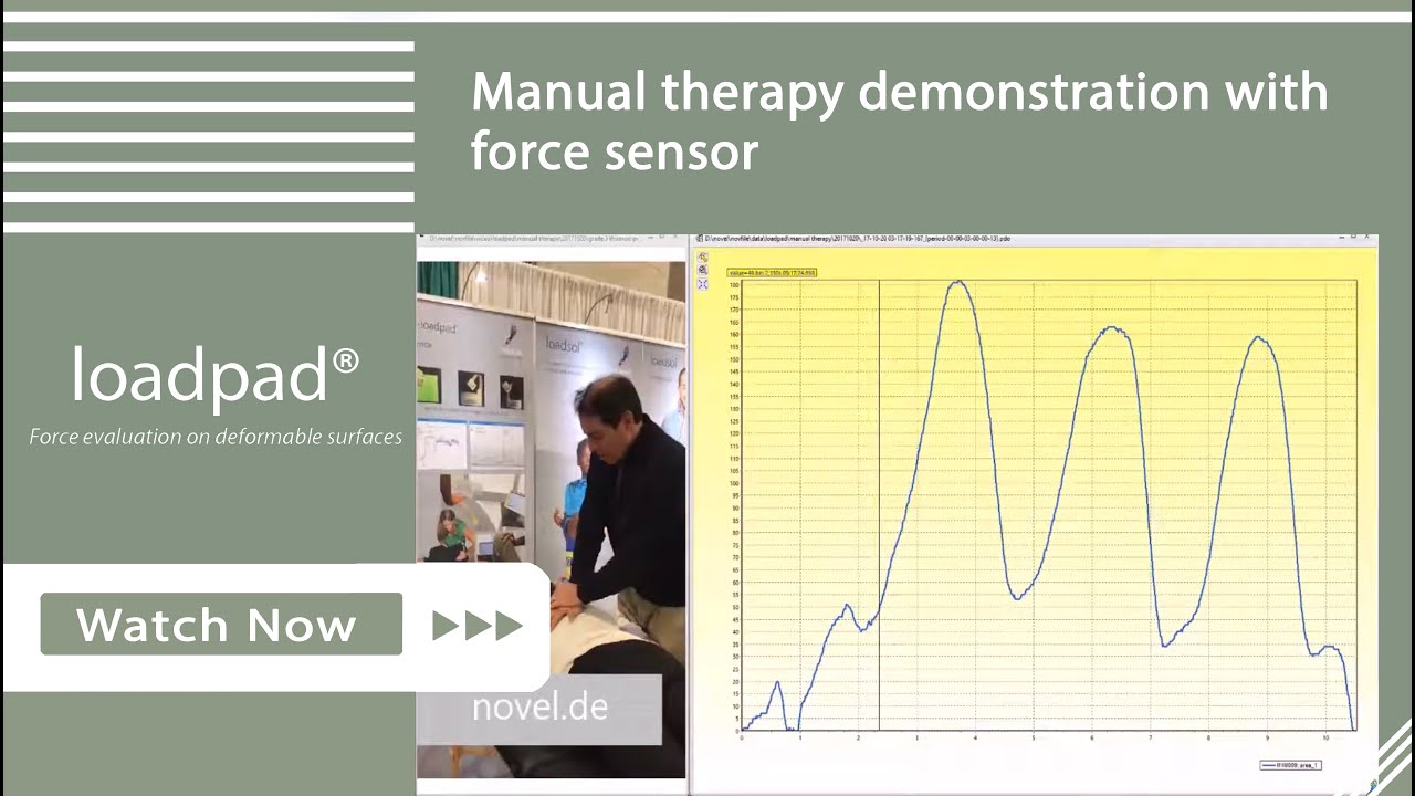 loadpad: Manual therapy demonstration with force sensor | novel.de