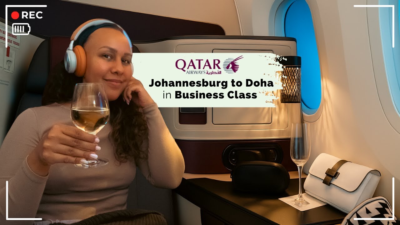 Qatar Airways Business Class | Boeing 787 Dreamliner | Joburg to Doha & Al Mourjan The Garden Lounge