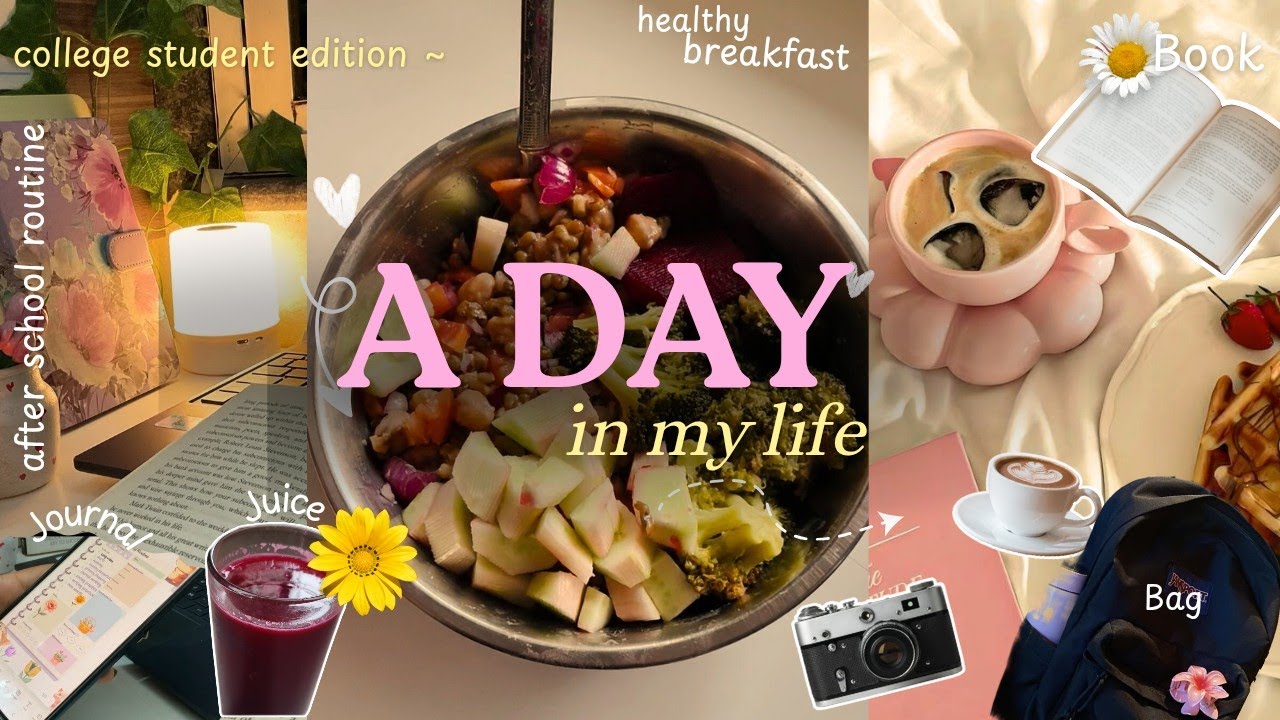 back to school 🎒 🌸📝productive days in my life as a college student |studying & what i eat🥞