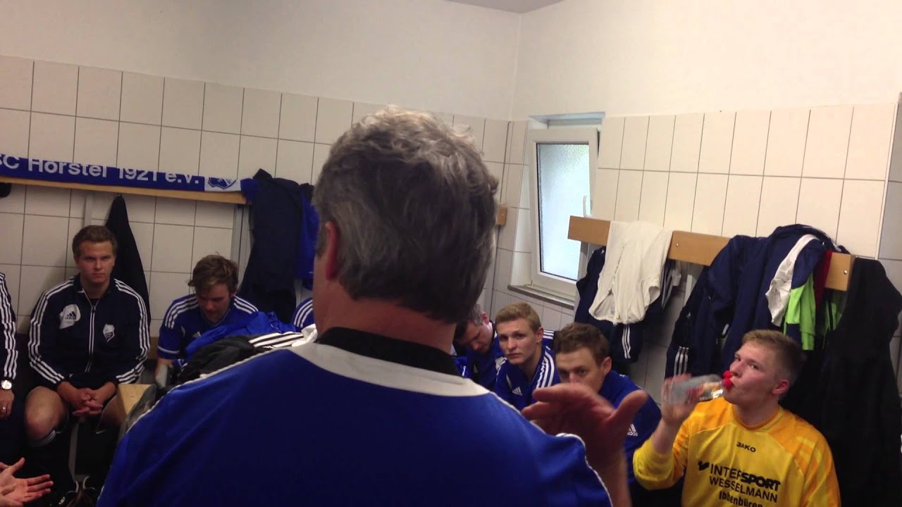 Pokalfinale 18.Mai 2013: Kabinen-Ansprache SC Hörstel Bruno Kitroschat