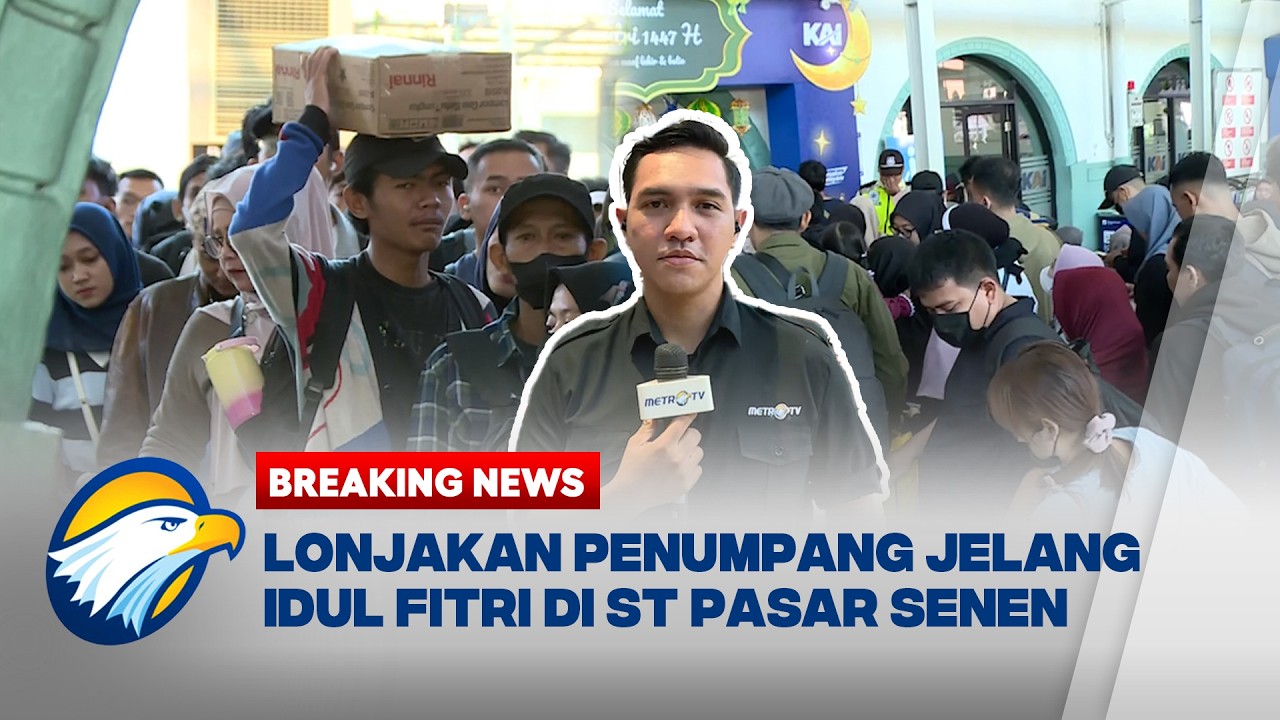 BREAKING NEWS - Stasiun Pasar Senen Padat Pemudik Jelang Hari Raya