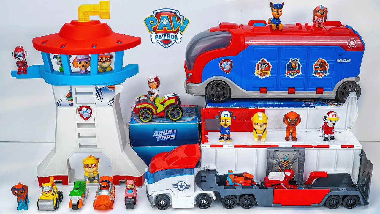 Unboxing Paw Patrol Toys Collection | Paw Patrol Cat Pack Adventure Bay Set | Big Transport Vehicles