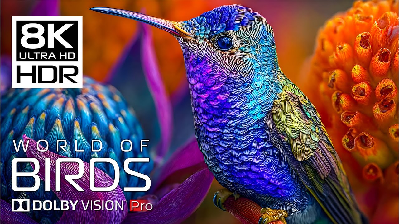 Amazing Bird World 8K HDR 🌿 Peaceful Birds Sounds for Stress Relief & Sleep