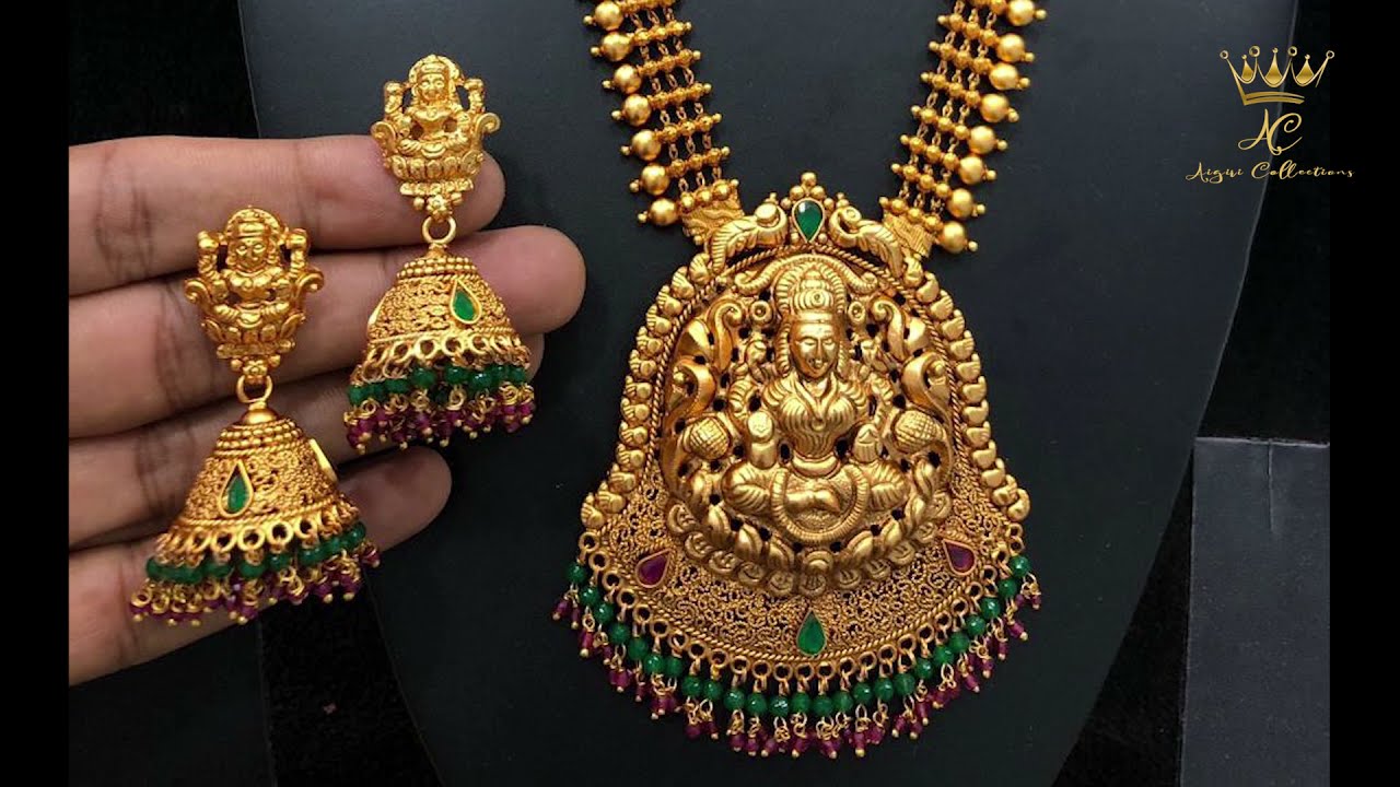 Temple Designer Laxmi Neckchain at Aigiri Collections
