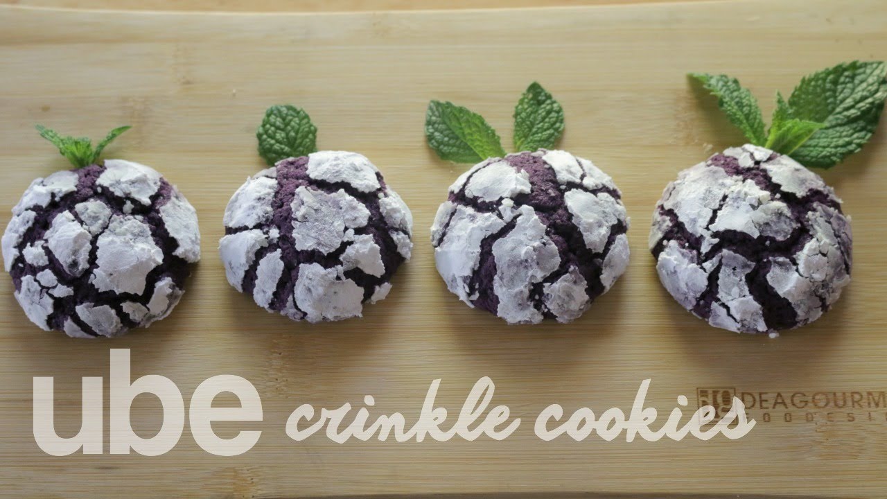How to Make Ube Crinkle Cookies
