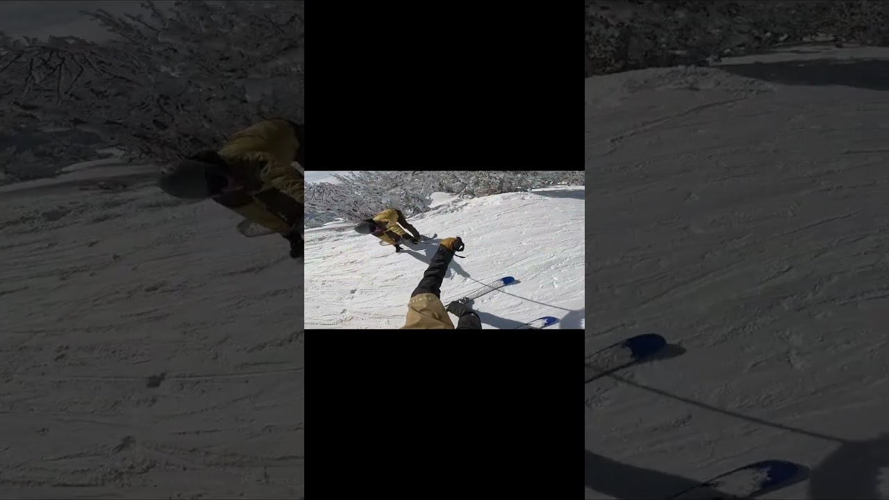 Skier goes too far