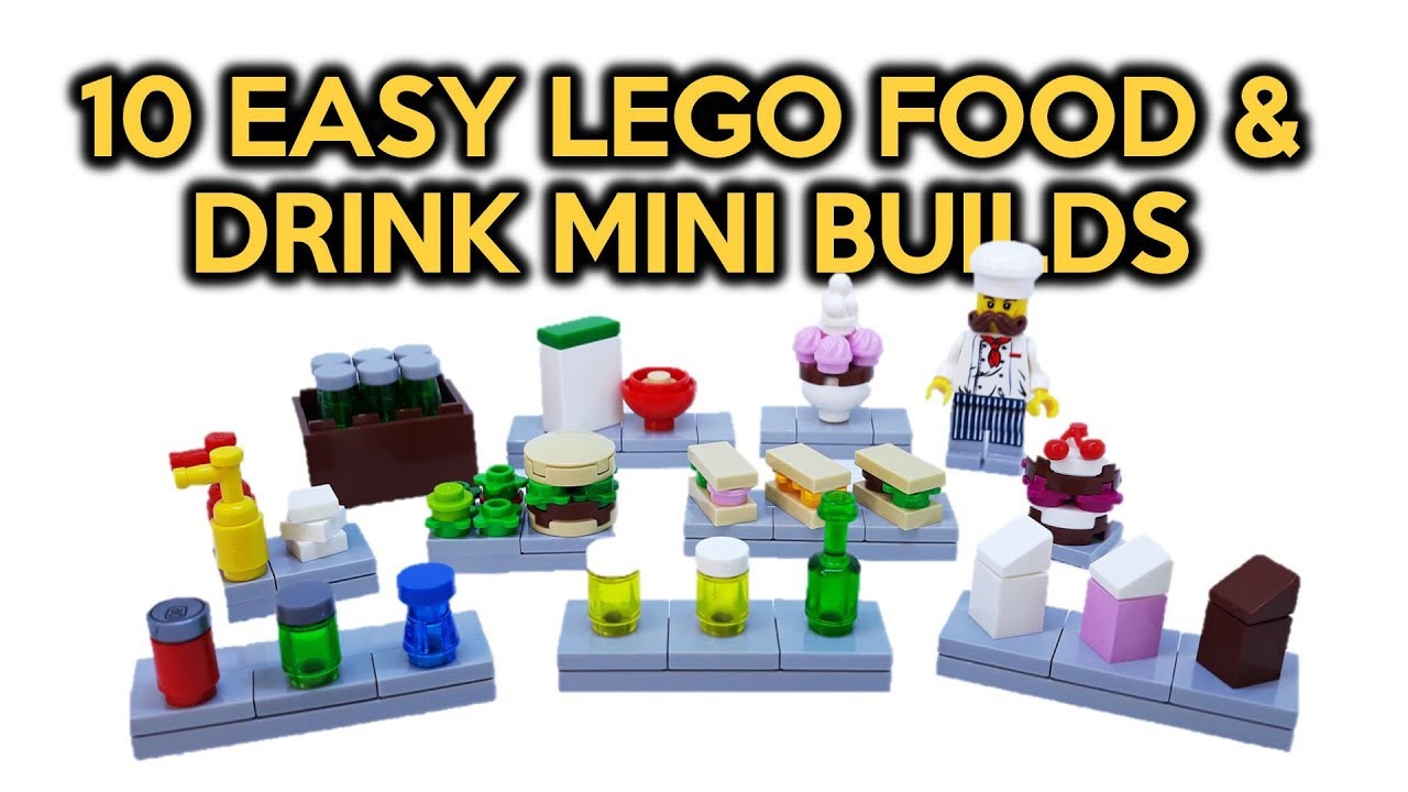 10 Easy LEGO Food & Drink Mini Builds