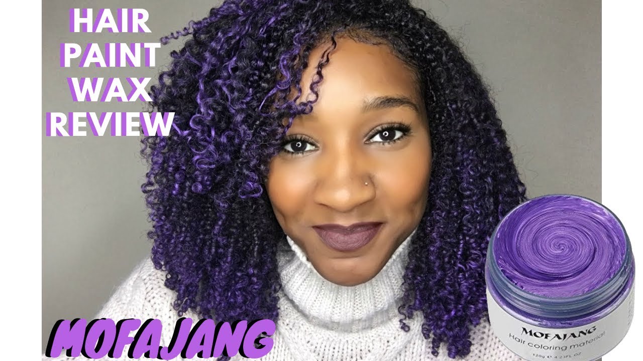 Mofajang PURPLE Hair Paint Wax Review | Ombre On Natural Hair