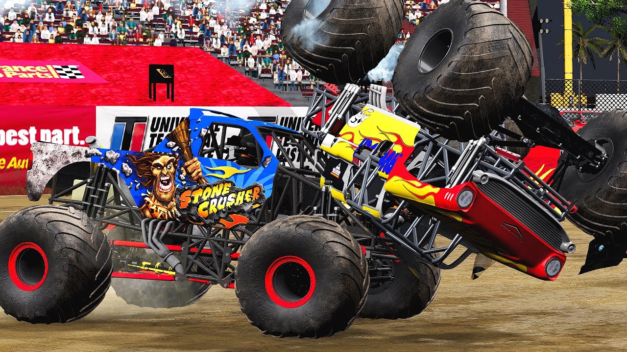 Racing Crashes and Saves #5  I  BeamNG.Drive Monster Jam