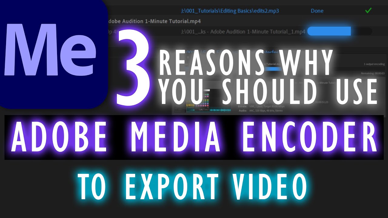 3 причины, почему вам следует использовать Adobe Media Encoder для экспорта видео.