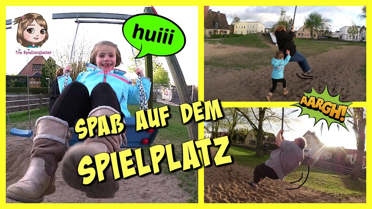 AUF DEM SPIELPLATZ - Mit Mama und Papa auf der Seilbahn und einer fällt runter