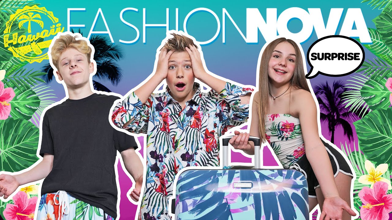 My BOYFRIEND REACTS to FASHION NOVA Outfits SURPRISE **Hawaii Vacation**🌺| Piper Rockelle