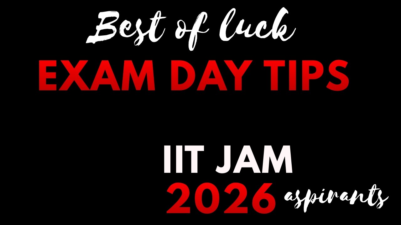 4 IIT JAM topper's in 4 min - Exam day tips !