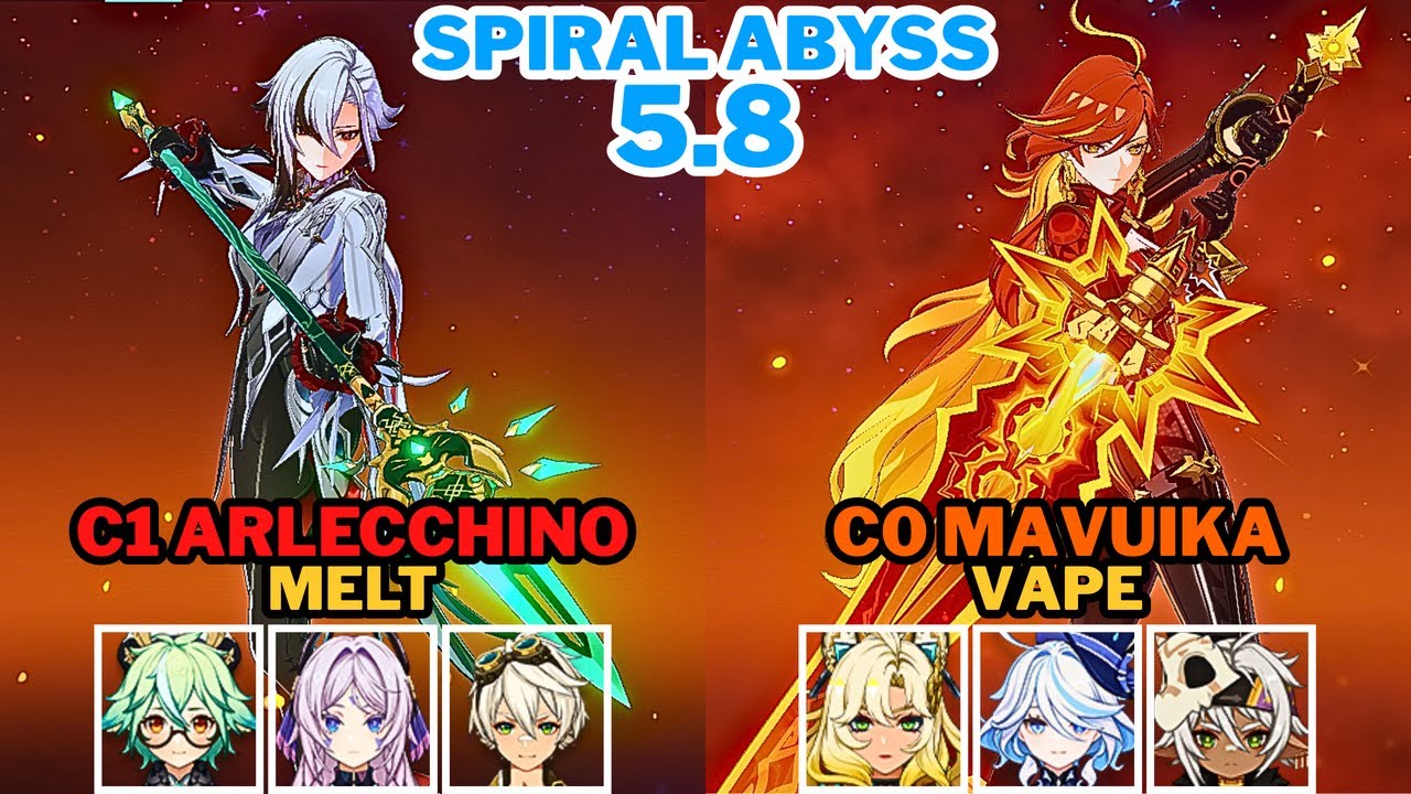 [Spiral Abyss 5.8] C1 Arlecchino Melt & C0 Mavuika Vaporize (C2 Furina) | Genshin Impact