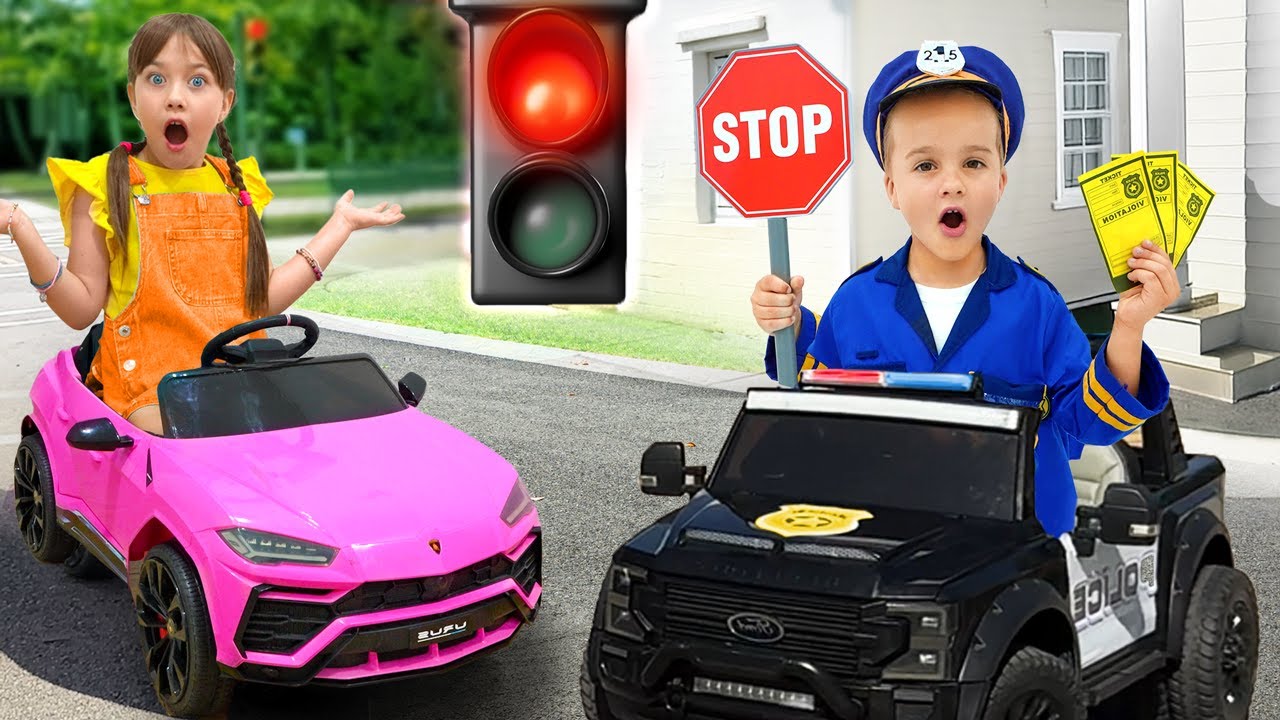 Kids learn road safety and traffic rules