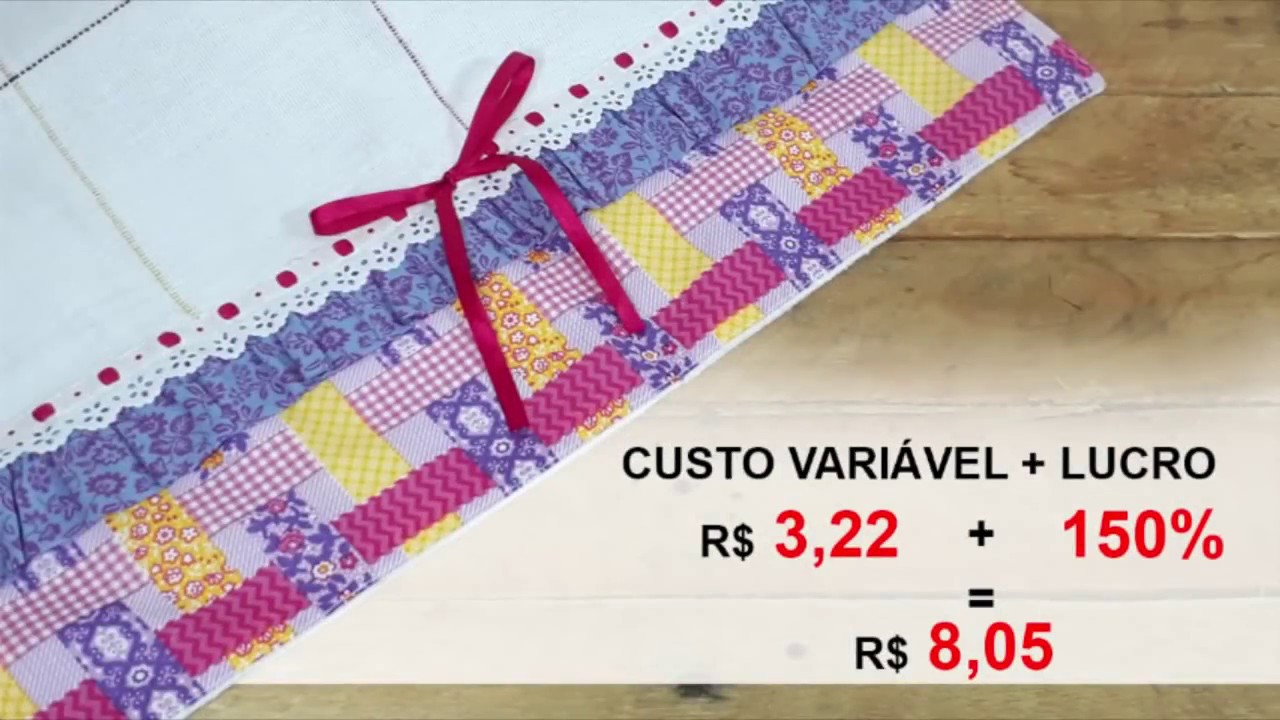 COMO CALCULAR O VALOR DO PANO DE PRATO?