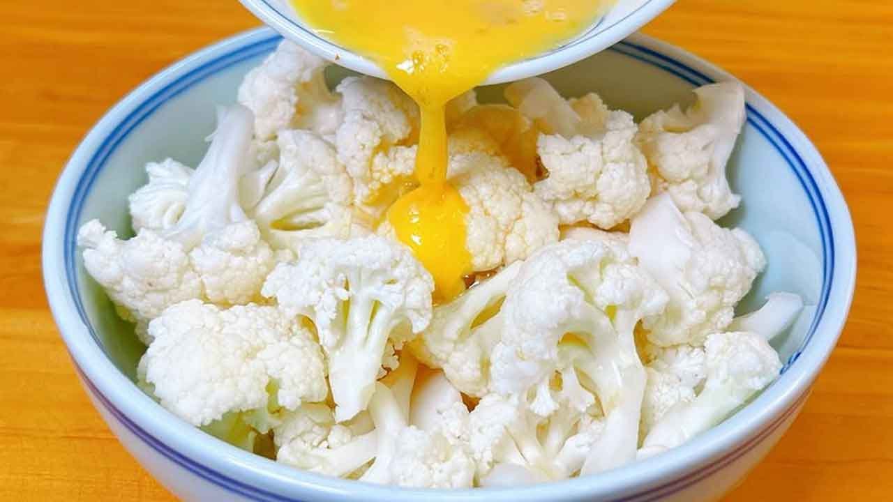 Не жарьте и ешьте цветную капусту, добавьте 3 яйца, не жарьте, не жарьте или не жарьте. [Xiaoying F