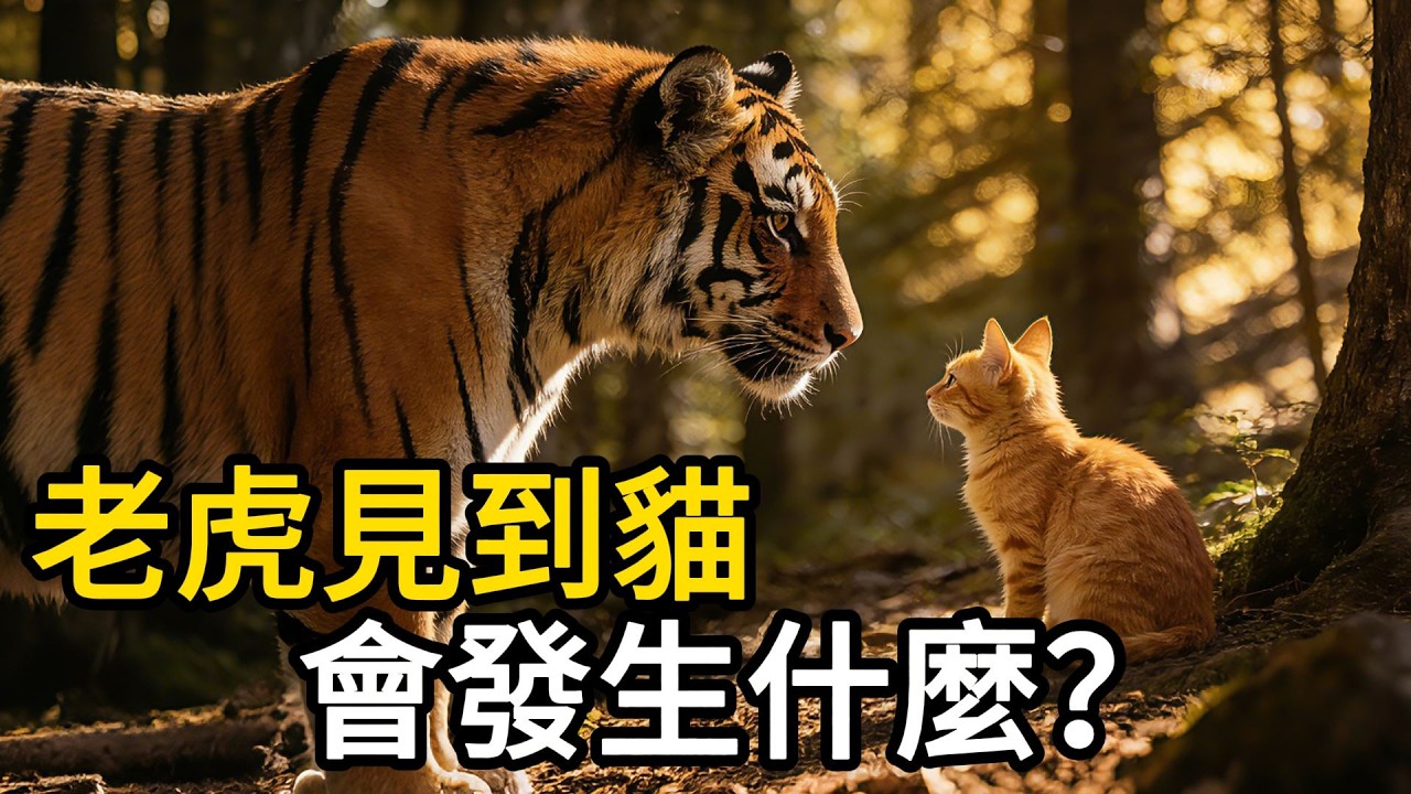 這才是老虎見到貓的最真實反應！看完絕對顛覆你的認知！