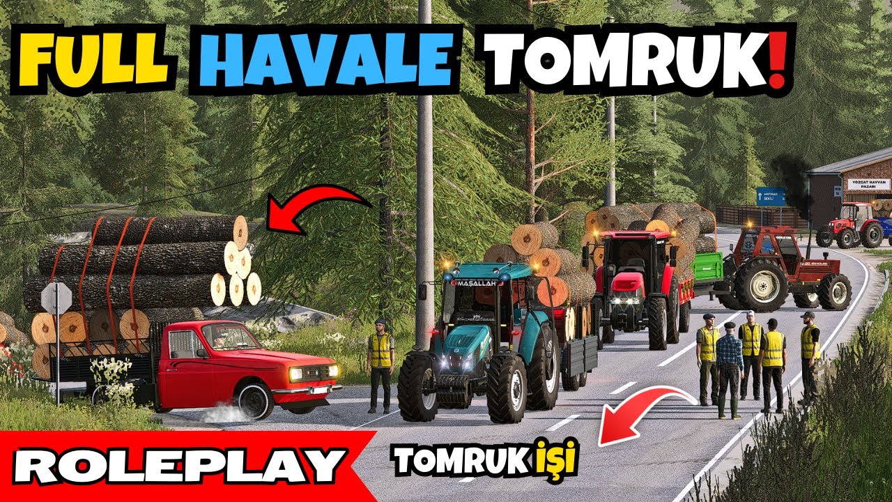 Traktörle Dağ Bayır Demeden Tomruk Taşıdım! | Farming Simulator 22 Macerası