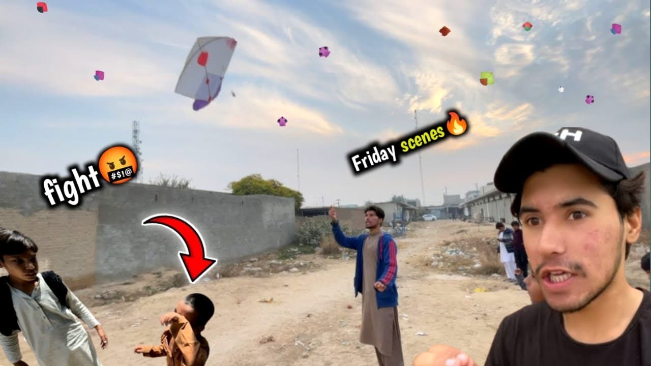 Friday scenes🪁|| Kite fighting🔥 || Kite flying😍 || Indian kites🥵 || Kite making || kite looting🤠
