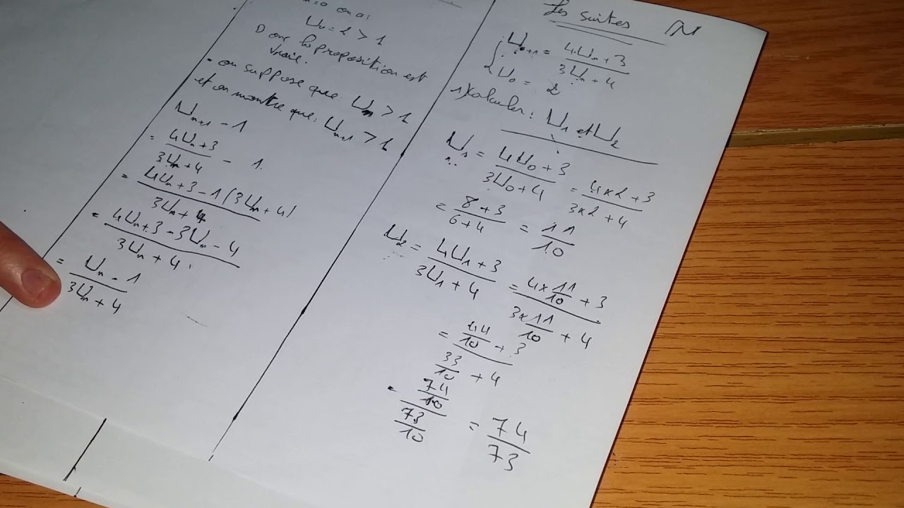 Les suites / 2 bac économie / 2 bac sciences expérimental / premier partie