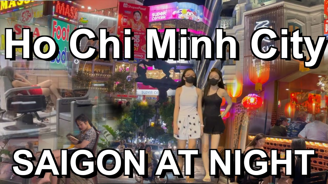Ho Chi Minh City District 1 🇻🇳 Walking Tour - Evening Walk in Saigon Vietnam