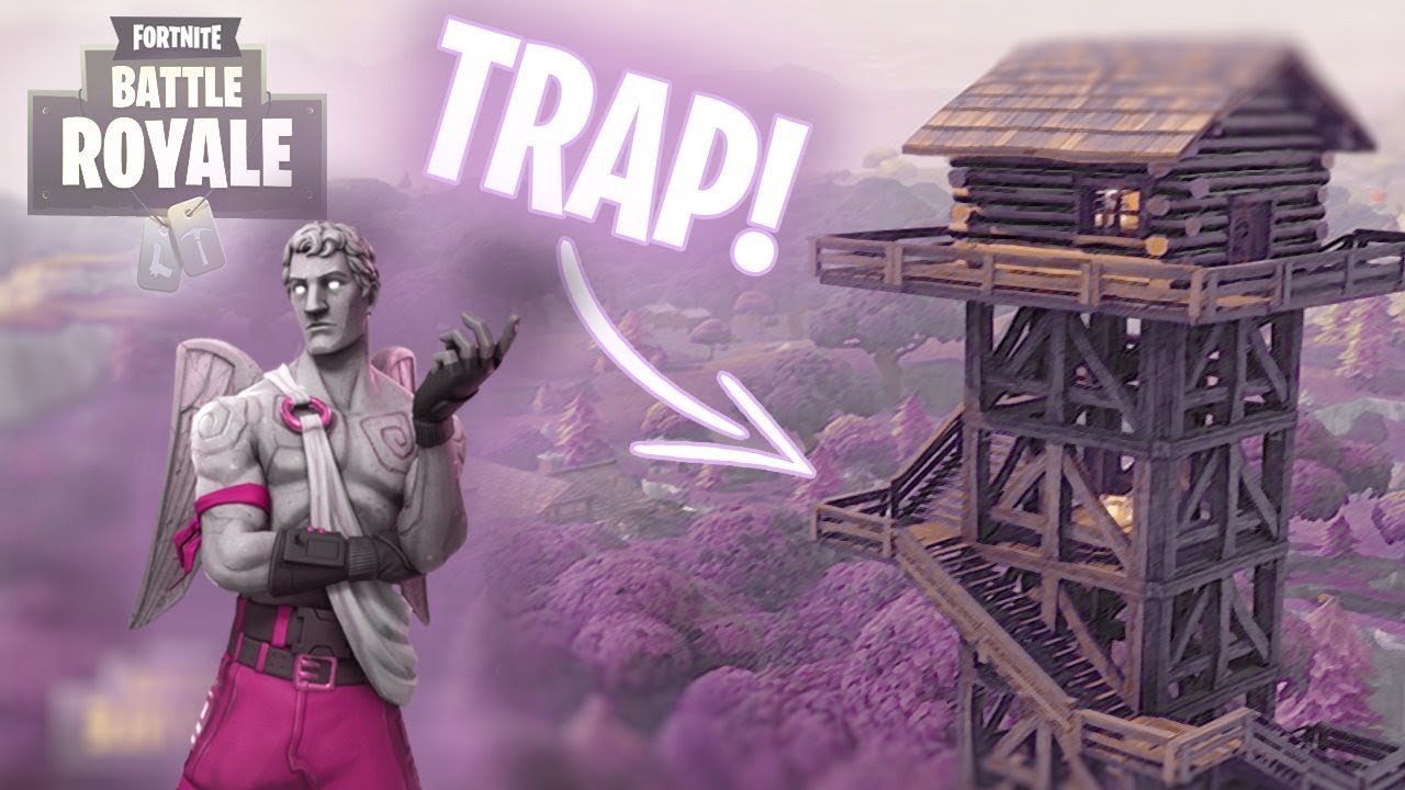 LONELY LODGE TOWER TRAP TROLLING (Fortnite Battle Royale Funny Moments Highlights)