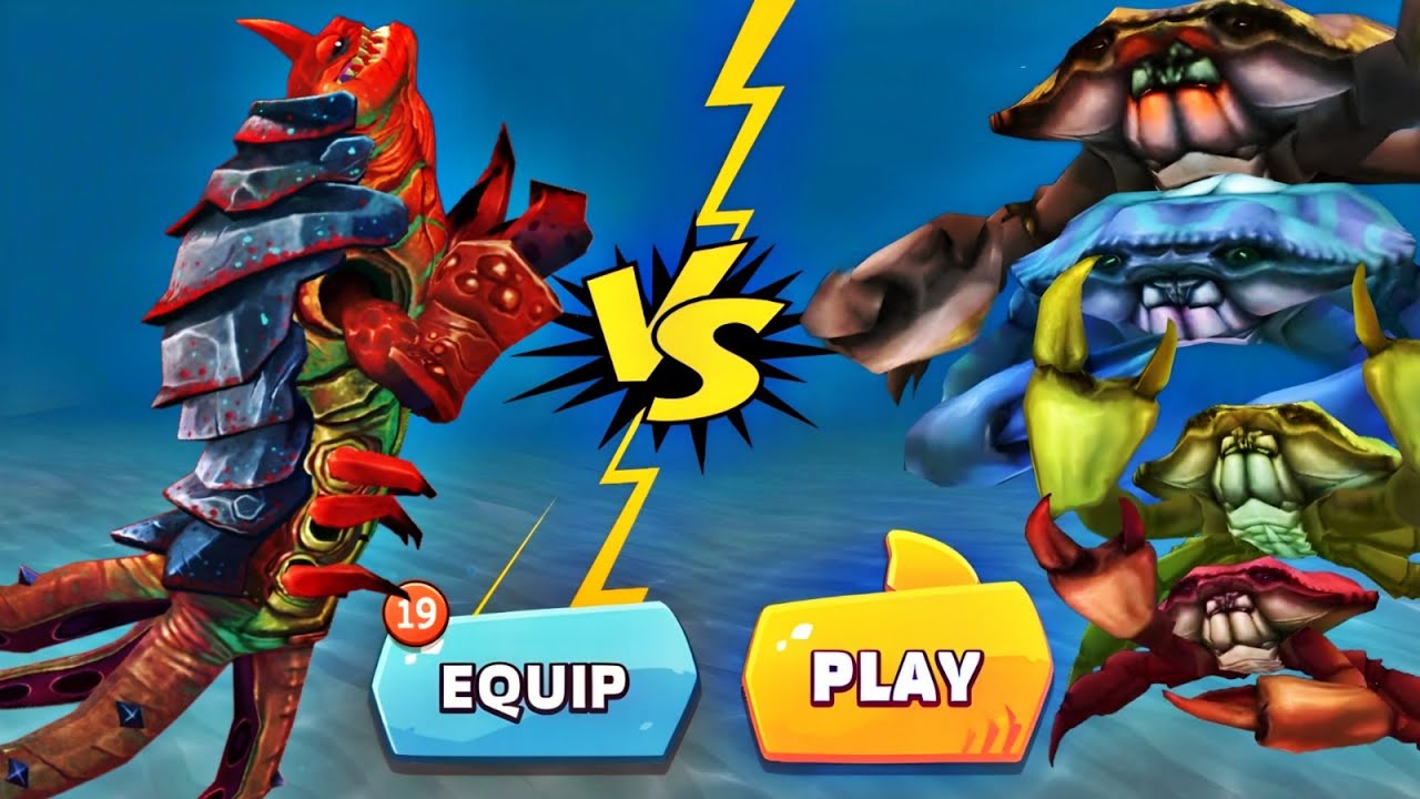 LEVIATHAN SHARK VS ALL GIANT CRAB BOSS - Hungry Shark Evolution