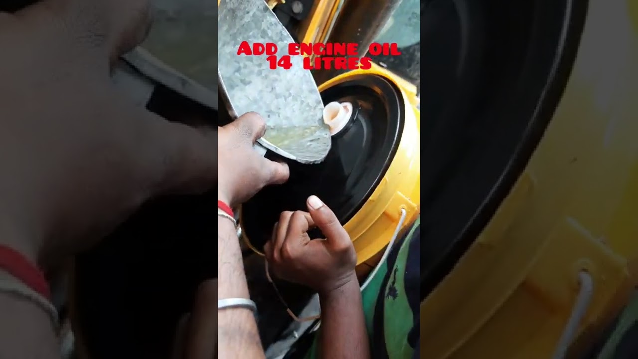 How to change jcb engine oil bs4 model