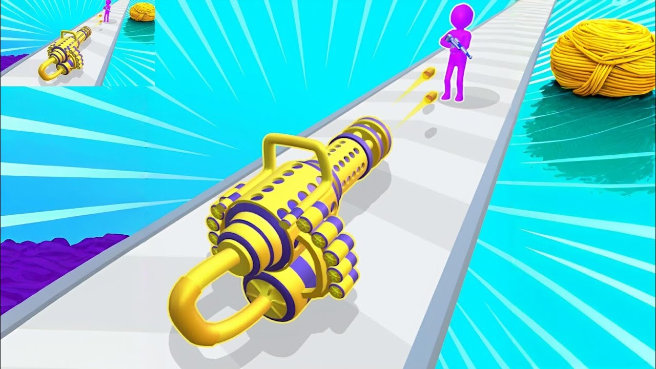 Machine Gun Rush Gameplay Walkthrough Levels  Early Shooting Run (Android,iOS)