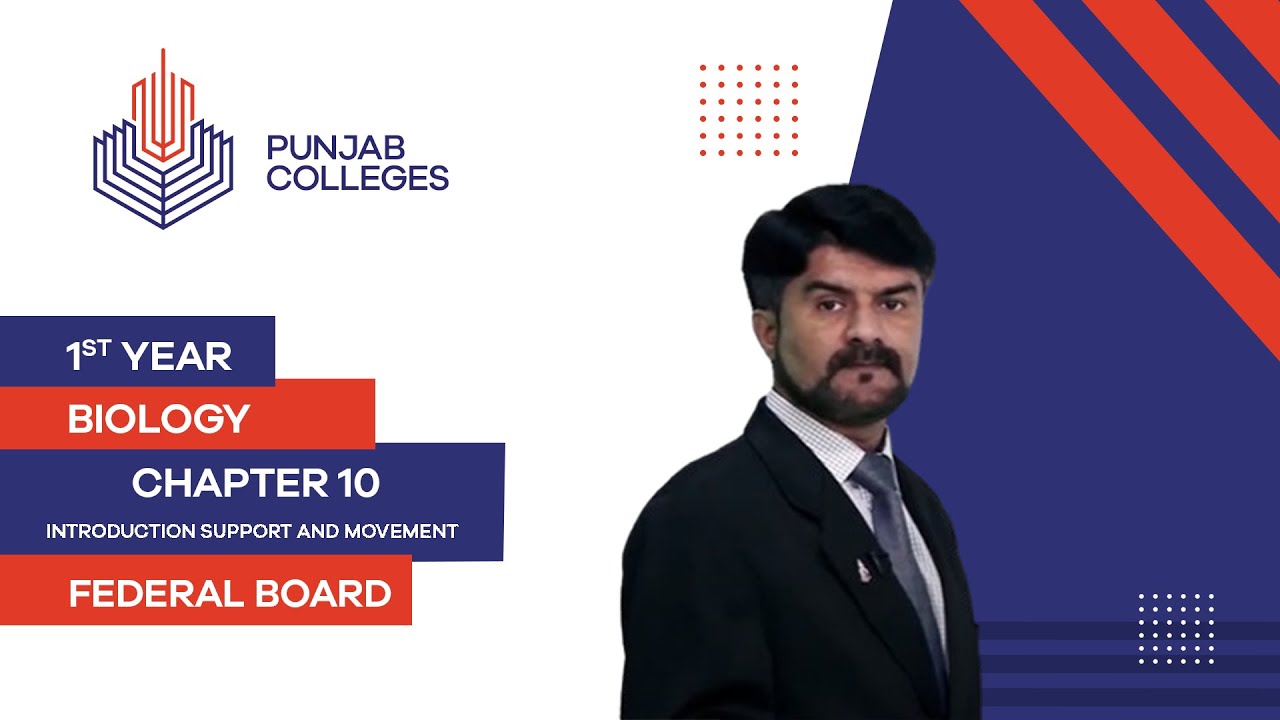 PGC Lectures-Inter Part 1-Federal Board-Biology-Chapter 10-Introduction Support and Movement