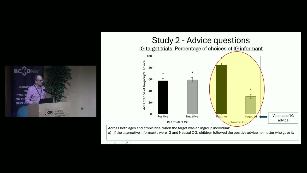 BCCCD26 - Gil Diesendruck: Children’s preferences for informational sources in intergroup contexts